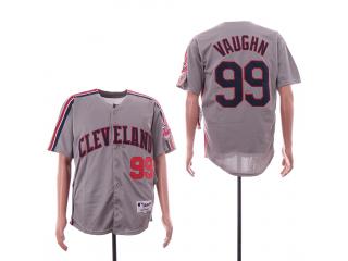Cleveland indians 99 Rick Vaughn Baseball Jersey Gray Retro