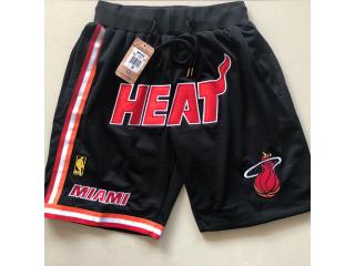 Miami Heat Black Mesh Shorts Retro