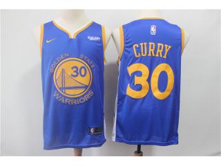 Nike Golden State Warrior 30 Stephen Curry Basketball Jersey Blue Fans version