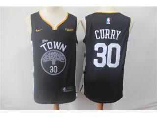 Nike Golden State Warrior 30 Stephen Curry Basketball Jersey Black Fans version