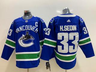 Adidas Classic Vancouver Canucks 33 Henrik Sedin Ice Hockey Jersey Blue