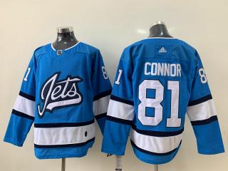 Adidas Classic Winnipeg Jets 81 Kyle Connor Ice Hockey Jersey Blue