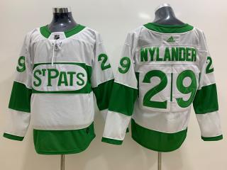 Adidas Classic Toronto Maple Leafs 29 William Nylander Ice Hockey Jersey White and Green