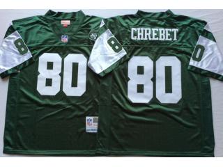 New York Jets 80 Wayne Chrebet Football Jersey Legend Green Retro