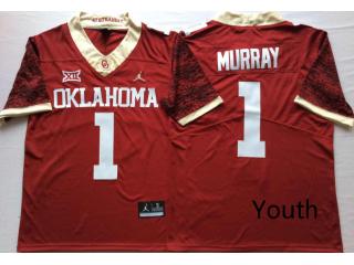 Youth Oklahoma Sooners Jordan 1 Kyler Murray College Football Limited Jersey Red