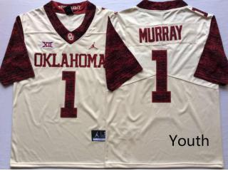 Youth Oklahoma Sooners Jordan 1 Kyler Murray College Football Limited Jersey White