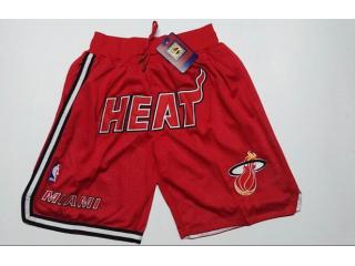 Miami Heat Red Mesh Shorts Retro