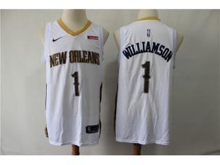 New Orleans Pelicans 1 Winning Williamson Basketball Jersey White With sponsorship trademark