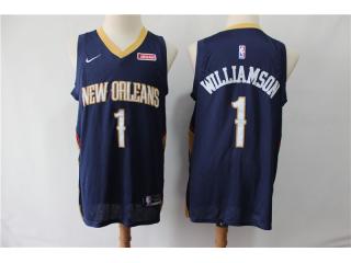 New Orleans Pelicans 1 Winning Williamson Basketball Jersey Blue With sponsorship trademark