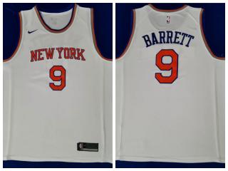 New York Knicks 9 RJ Barrett Basketball Jersey White Fans