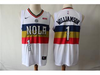 New Orleans Pelicans 1 Winning Williamson Basketball Jersey White City version