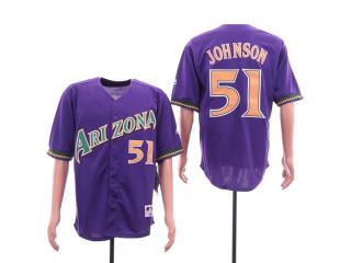 Arizona Diamondbacks 51 Randy Johnson Baseball Jersey purple