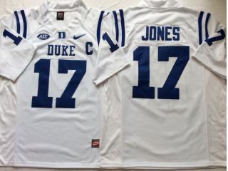 Duke Blue Devils 17 Daniel Jones College Football Jersey White