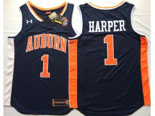 Auburn Tigers 1 Jared Harper College Basketball Jersey Navy Blue
