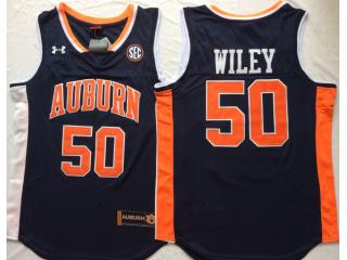Auburn Tigers 50 Austin Wiley College Basketball Jersey Navy Blue
