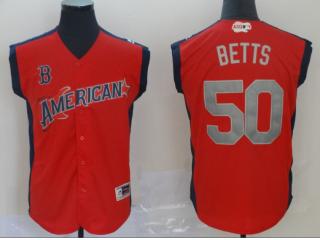ALL Star Boston Red Sox 50 Mookie Betts Baseball Jersey Orange