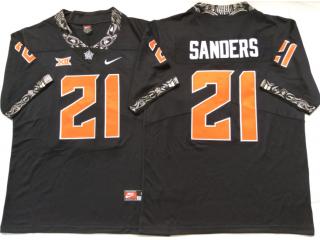 Oklahoma State Cowboys 21 Barry Sanders Limited College Football Jersey Black