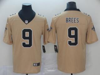 New Orleans Saints 9 Drew Brees Football Jersey Legend Beige