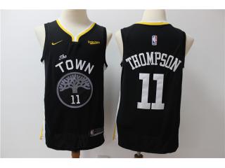 Nike Golden State Warrior 11 klay Thompson Basketball Jersey Black Fan Edition