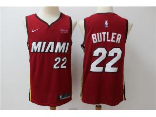 Nike Miami Heat 22 Jimmy Butler Basketball Jersey Red Fan Edition
