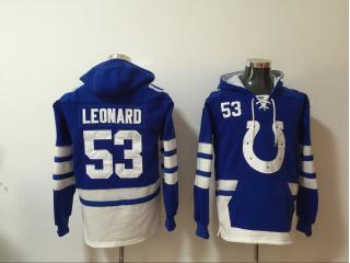 Indianapolis Colts 53 Darius Leonard Hoodies Football Jersey Blue