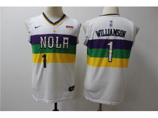 Youth New Orleans Pelicans 1 Winning Williamson Basketball Jersey White City version