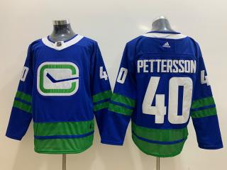 Adidas Classic Vancouver Canucks 40 Elias Pettersson Ice Hockey Jersey Blue