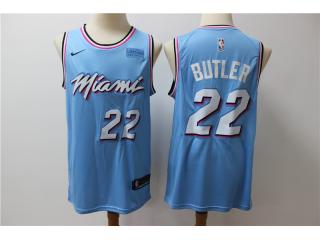 Nike Miami Heat 22 Jimmy Butler Basketball Jersey Blue City Edition