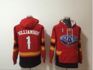 New Orleans Pelicans 1 Winning Williamson Hoodies Basketball Jersey Red
