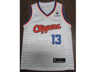 Nike L.A. Clippers 13 Paul George Basketball Jersey White Fans