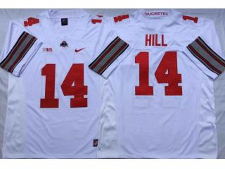 Ohio State 14 K.J. Hill College Football Jersey White