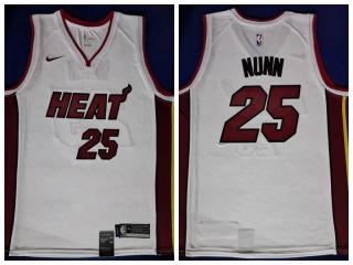 Miami Heat 25 Kendrick Nunn Basketball Jersey White Fan