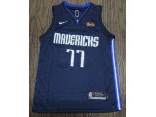 Nike Dallas Mavericks 77 Luka Doncic Basketball Jersey Navy Blue 