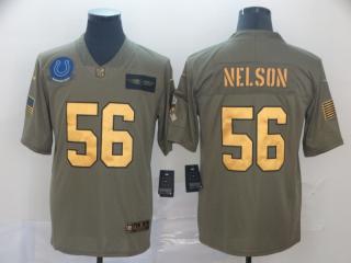 Indianapolis Colts 56 Quenton Nelson Olive Salute To Service Limited Jersey Gold Word
