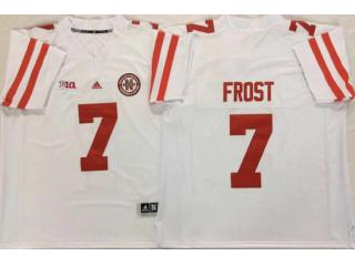 New Nebraska Cornhuskers 7 Scott Frost College Football Jersey White