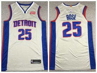 Nike Detroit Pistons 25 Derrick Rose Basketball Jersey Gary Fan