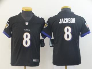 Youth Baltimore Ravens 8 Lamar Jackson Football Jersey Legend Black