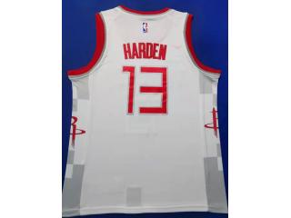 Nike Houston Rockets 13 James Harden Basketball Jersey White City version