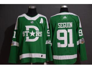 Adidas Classic Dallas Stars 91 Tyler Seguin Ice Hockey Jersey Green