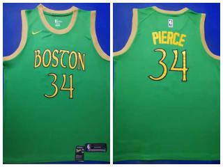 Nike Boston Celtics 34 Paul Pierce Basketball Jersey Green City Edition