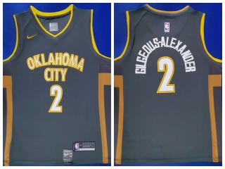 Nike Oklahoma City Thunde 2 Shai Gilgeous-Alexander Basketball Jersey Navy Blue City version