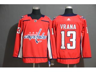 Adidas Classic Washington Capitals 13 Jakub Vrana Ice Hockey Jersey Red