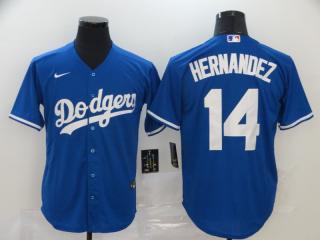 Nike Los Angeles Dodgers 14 Enriquez Baseball Jersey Blue Fan