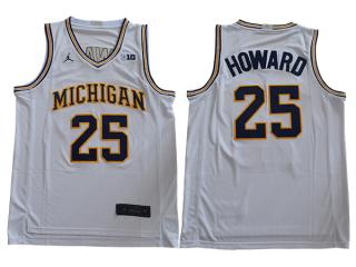 Michigan Wolverine 25 Juwan Howard College Basketball Jersey White