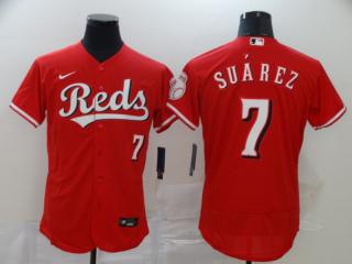 Nike Cincinnati Reds 7 Eugenio Suarez Flexbase Baseball Jersey Red