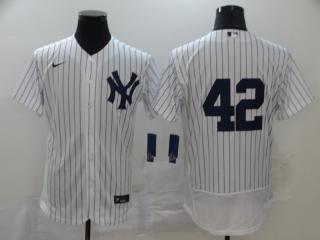 Nike New York Yankees 42 Mariano Rivera Flexbase Baseball Jersey White 