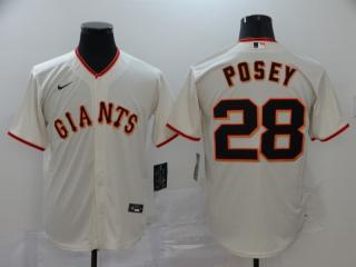 Nike San Francisco Giants 28 Buster Posey Baseball Jersey Beige Fans