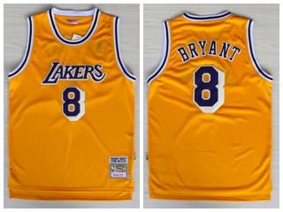 Circular collar Los Angeles Lakers 8  Kobe Bryant Basketball Jersey Yellow