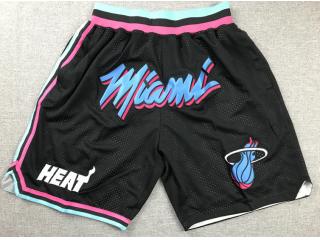 Miami Heat Black Mesh Shorts Retro