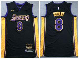 Nike Los Angeles Lakers 8 Kobe Bryant Basketball Jersey Black Retired Limited Edition